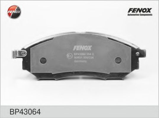 Комплект тормозных колодок, дисковый тормоз BP43064 FENOX
