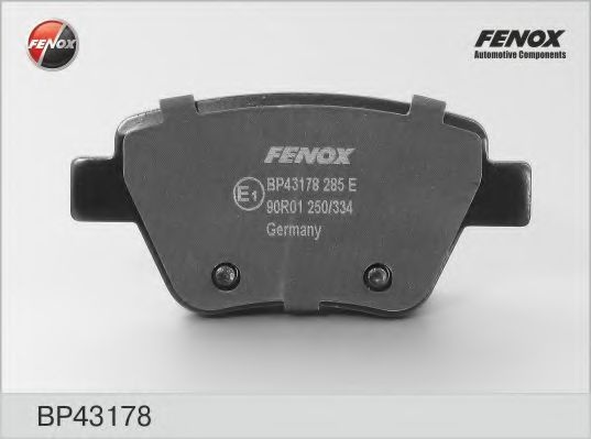 Комплект тормозных колодок, дисковый тормоз BP43178 FENOX