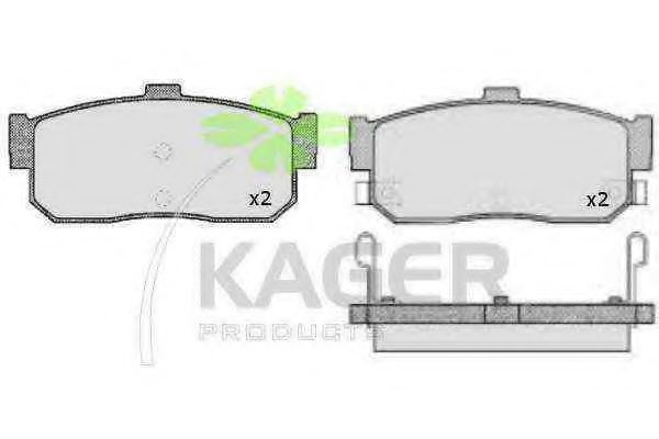 Комплект тормозных колодок, дисковый тормоз 35-0267 KAGER
