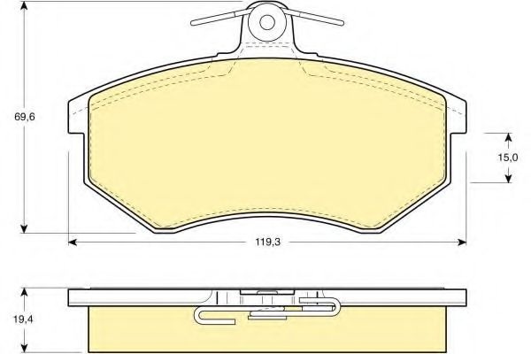 Комплект тормозных колодок, дисковый тормоз 6108261 GIRLING