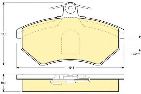 Комплект тормозных колодок, дисковый тормоз 6110441 GIRLING