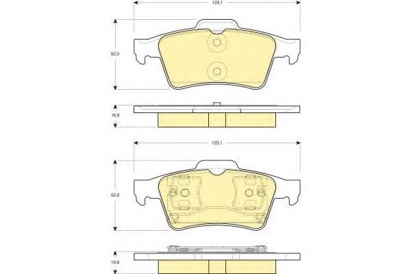 Комплект тормозных колодок, дисковый тормоз 6114692 GIRLING