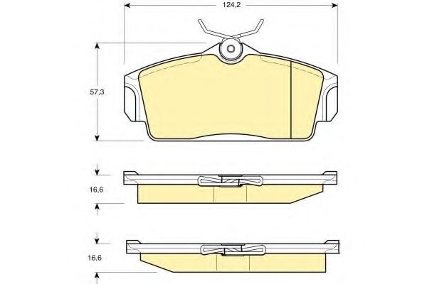 Комплект тормозных колодок, дисковый тормоз 6131681 GIRLING