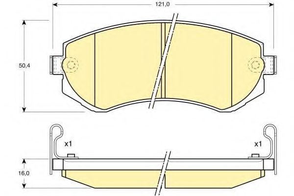Комплект тормозных колодок, дисковый тормоз 6132089 GIRLING