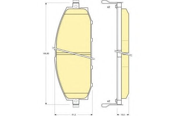 Комплект тормозных колодок, дисковый тормоз 6132229 GIRLING