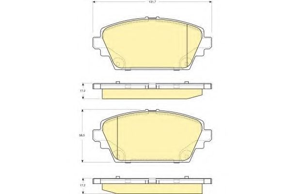 Комплект тормозных колодок, дисковый тормоз 6132271 GIRLING