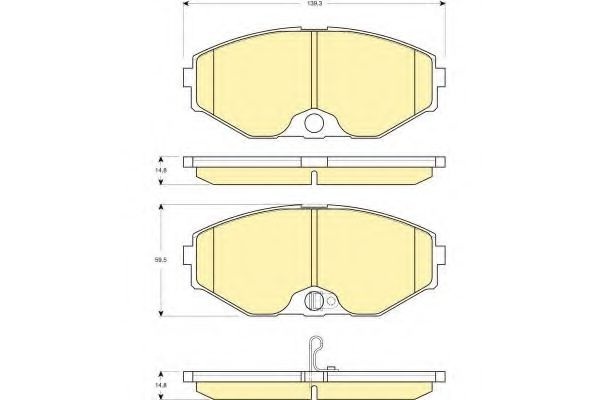 Комплект тормозных колодок, дисковый тормоз 6132739 GIRLING
