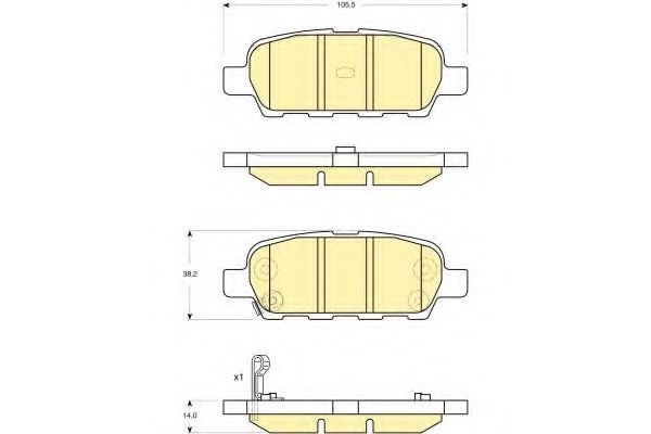 Комплект тормозных колодок, дисковый тормоз 6132949 GIRLING