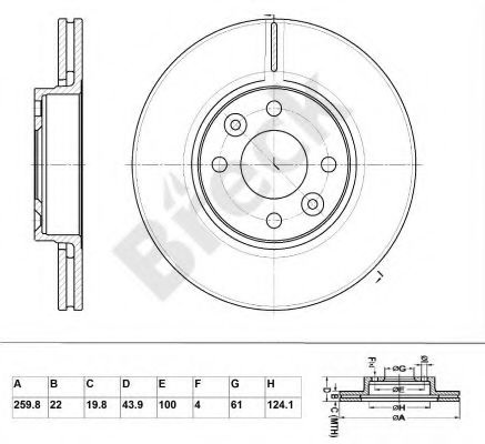 Тормозной диск BR 347 VA100 BRECK