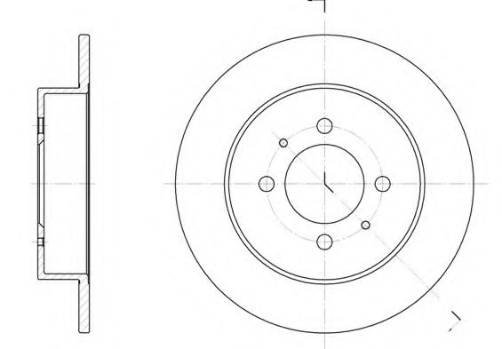 Тормозной диск 6531 00 KAWE