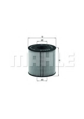 Масляный фильтр OX 210D MAHLE ORIGINAL