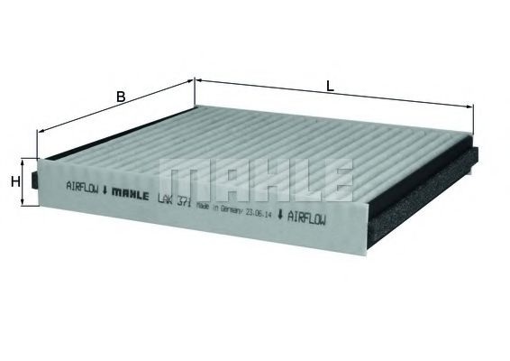 Фильтр, воздух во внутренном пространстве LAK 371 MAHLE ORIGINAL