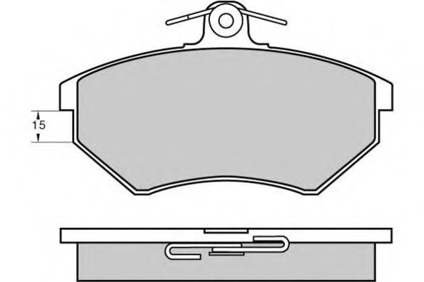 Комплект тормозных колодок, дисковый тормоз 12-0642 E.T.F.