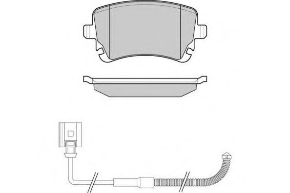 Комплект тормозных колодок, дисковый тормоз 12-1087 E.T.F.