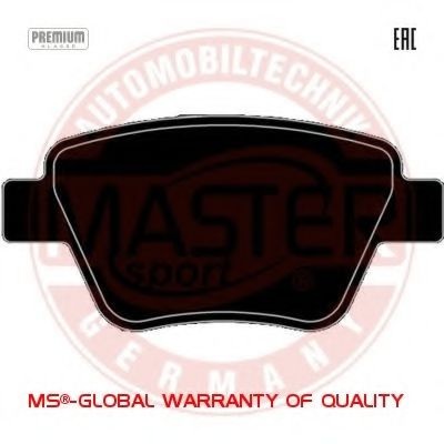 Комплект тормозных колодок, дисковый тормоз 13046038582K-SET-MS MASTER-SPORT