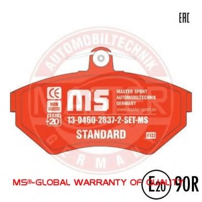 Комплект тормозных колодок, дисковый тормоз 13046028372-SET-MS MASTER-SPORT