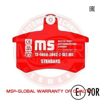 Комплект тормозных колодок, дисковый тормоз 13046036022-SET-MS MASTER-SPORT