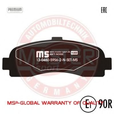 Комплект тормозных колодок, дисковый тормоз 13046059562N-SET-MS MASTER-SPORT