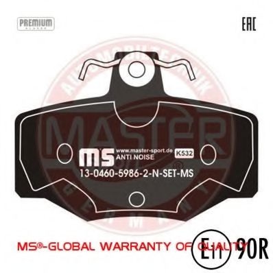 Комплект тормозных колодок, дисковый тормоз 13046059862N-SET-MS MASTER-SPORT