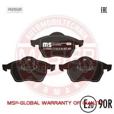 Комплект тормозных колодок, дисковый тормоз 13046071102N-SET-MS MASTER-SPORT