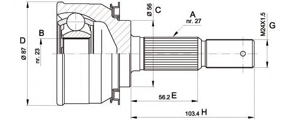 Шарнирный комплект, приводной вал CVJ5308.10 OPEN PARTS