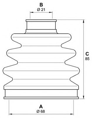 Комплект пылника, приводной вал SJK7242.00 OPEN PARTS