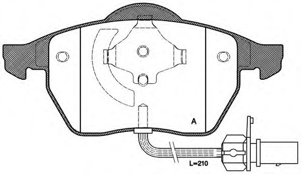 Комплект тормозных колодок, дисковый тормоз BPA0390.22 OPEN PARTS