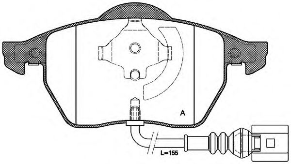 Комплект тормозных колодок, дисковый тормоз BPA0390.41 OPEN PARTS