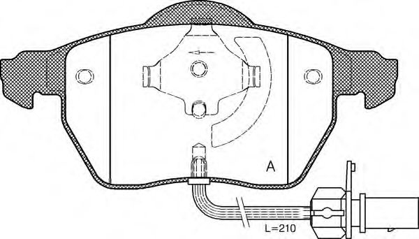 Комплект тормозных колодок, дисковый тормоз BPA0390.52 OPEN PARTS