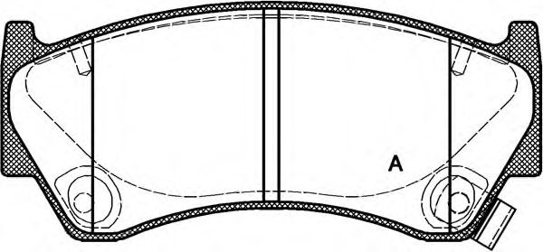 Комплект тормозных колодок, дисковый тормоз BPA0592.12 OPEN PARTS