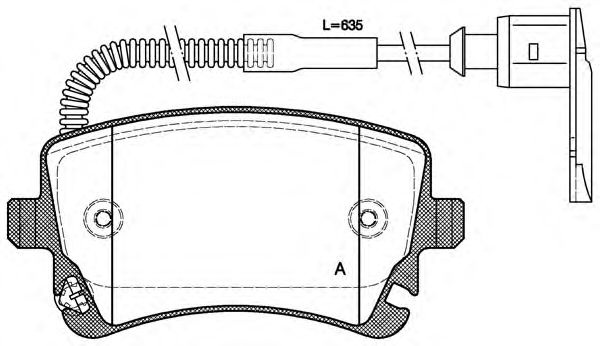 Комплект тормозных колодок, дисковый тормоз BPA0897.02 OPEN PARTS