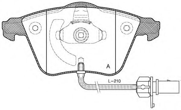 Комплект тормозных колодок, дисковый тормоз BPA0964.12 OPEN PARTS