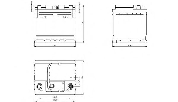 Стартерная аккумуляторная батарея BT044L1B.00 OPEN PARTS