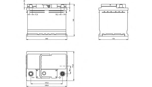 Стартерная аккумуляторная батарея BT060L2.00 OPEN PARTS