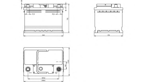 Стартерная аккумуляторная батарея BT060L2B.00 OPEN PARTS