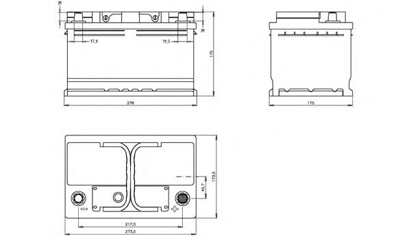 Стартерная аккумуляторная батарея BT073L3B.00 OPEN PARTS