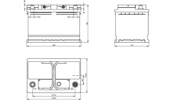 Стартерная аккумуляторная батарея BT074L3.00 OPEN PARTS