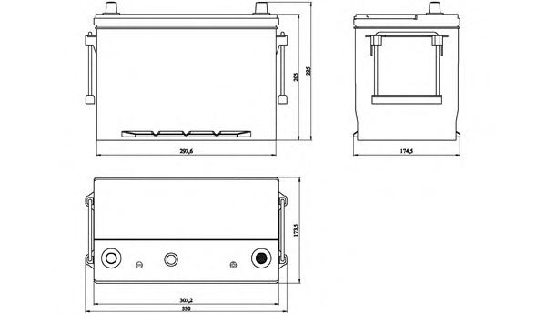 Стартерная аккумуляторная батарея BT095A3.00 OPEN PARTS