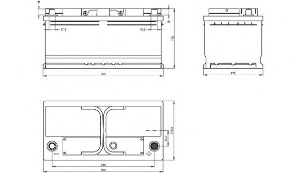 Стартерная аккумуляторная батарея BT100L5B.30 OPEN PARTS