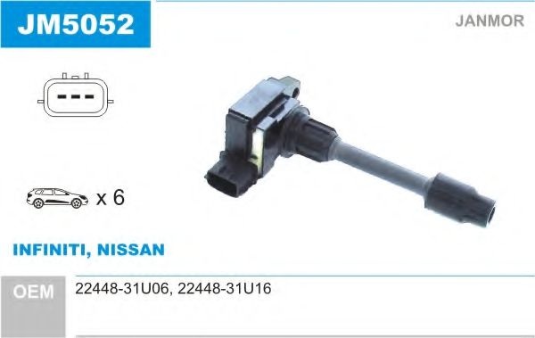 Катушка зажигания JM5052 JANMOR