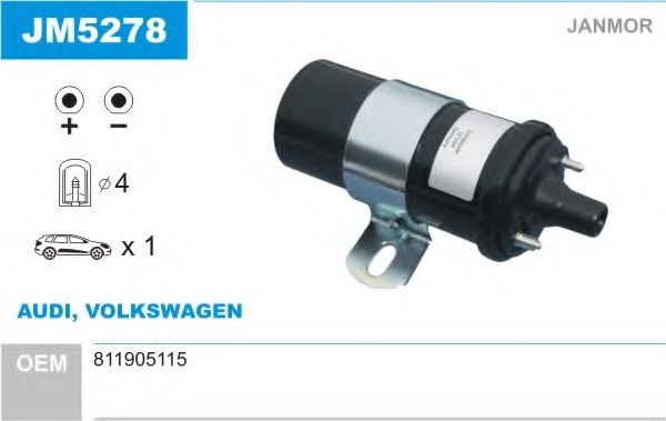 Катушка зажигания JM5278 JANMOR
