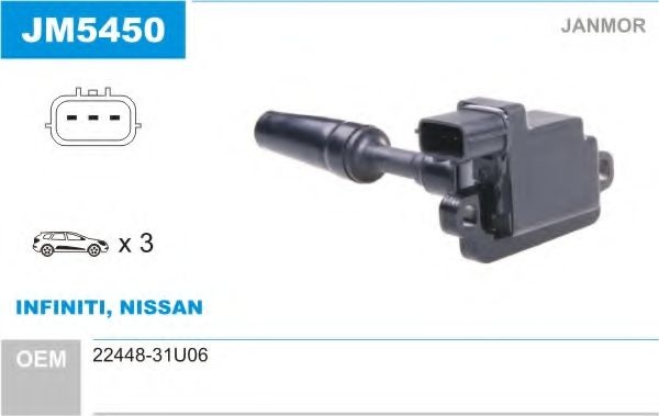 Катушка зажигания JM5450 JANMOR