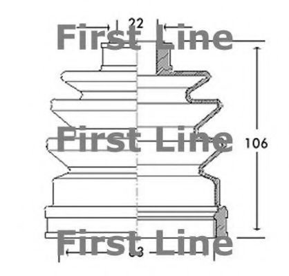Пыльник, приводной вал FCB2613 FIRST LINE