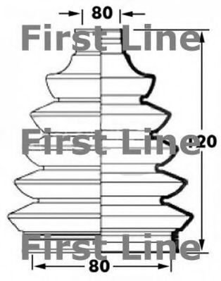 Пыльник, приводной вал FCB6029 FIRST LINE