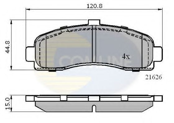 Комплект тормозных колодок, дисковый тормоз CBP0508 COMLINE