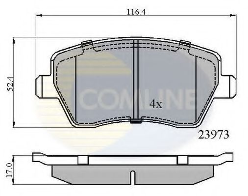 Комплект тормозных колодок, дисковый тормоз CBP0984 COMLINE