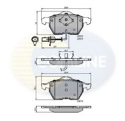 Комплект тормозных колодок, дисковый тормоз CBP11542 COMLINE