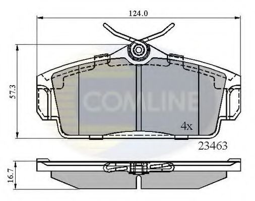 Комплект тормозных колодок, дисковый тормоз CBP0740 COMLINE