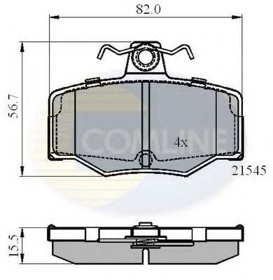 Комплект тормозных колодок, дисковый тормоз CBP0878 COMLINE