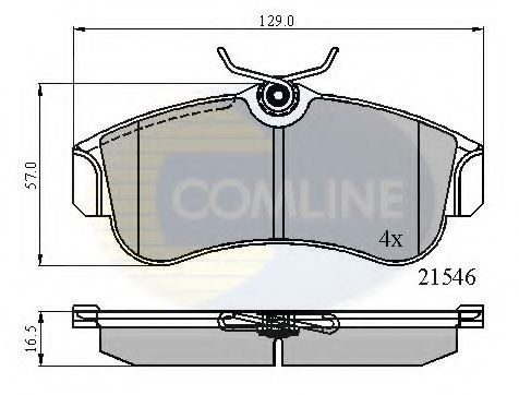 Комплект тормозных колодок, дисковый тормоз CBP0566 COMLINE